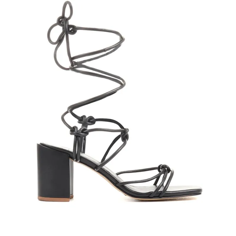 Liezel Gladiator Roped Heels - LIEZEL / 323 702 - Black sold by Jones Bootmaker