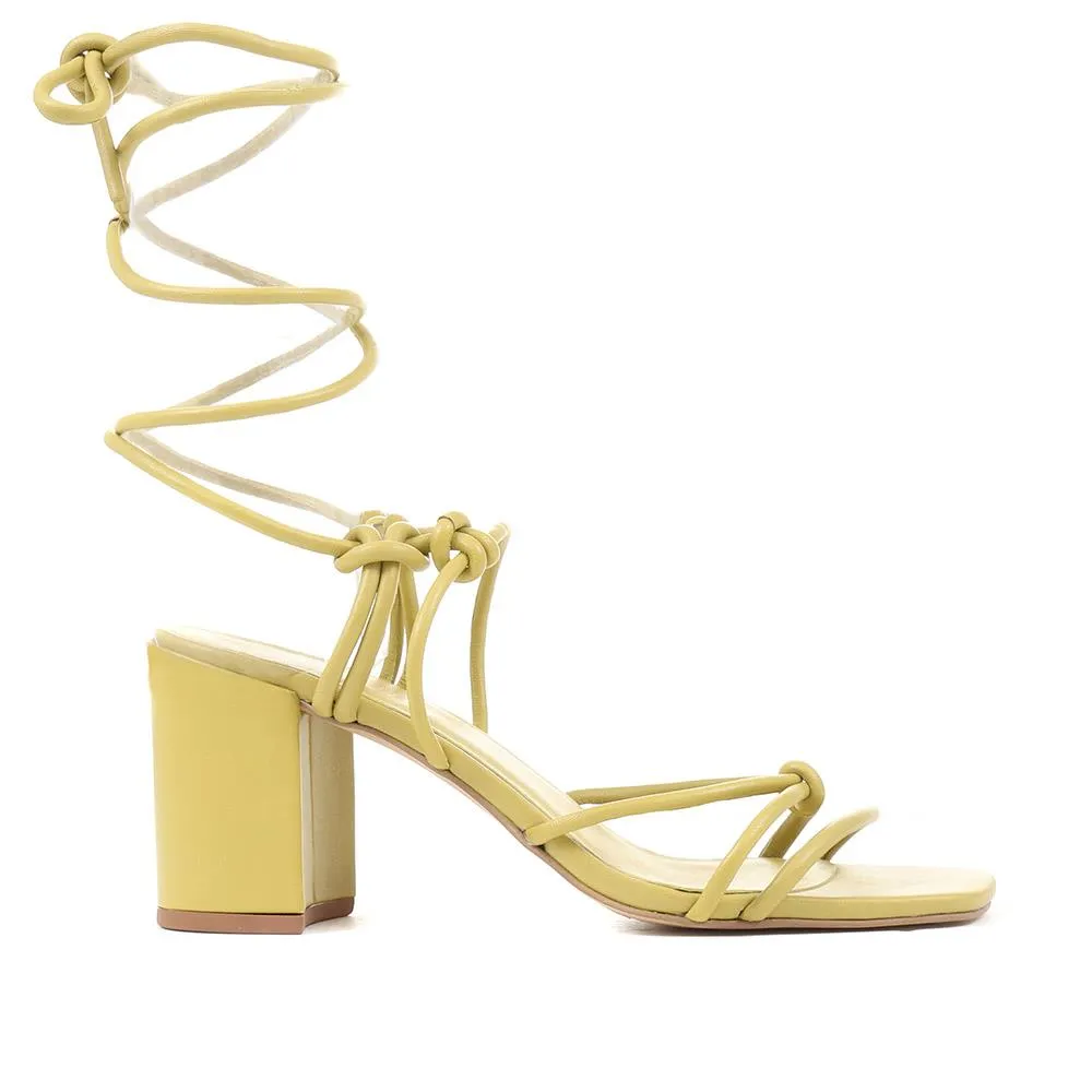 Liezel Gladiator Roped Heels - LIEZEL / 323 702 - Lime sold by Jones Bootmaker