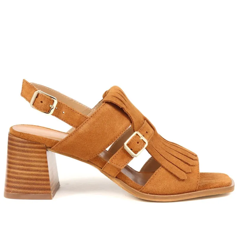 Kamila Block Heels - KAMILA / 323 634 - Tan sold by Jones Bootmaker