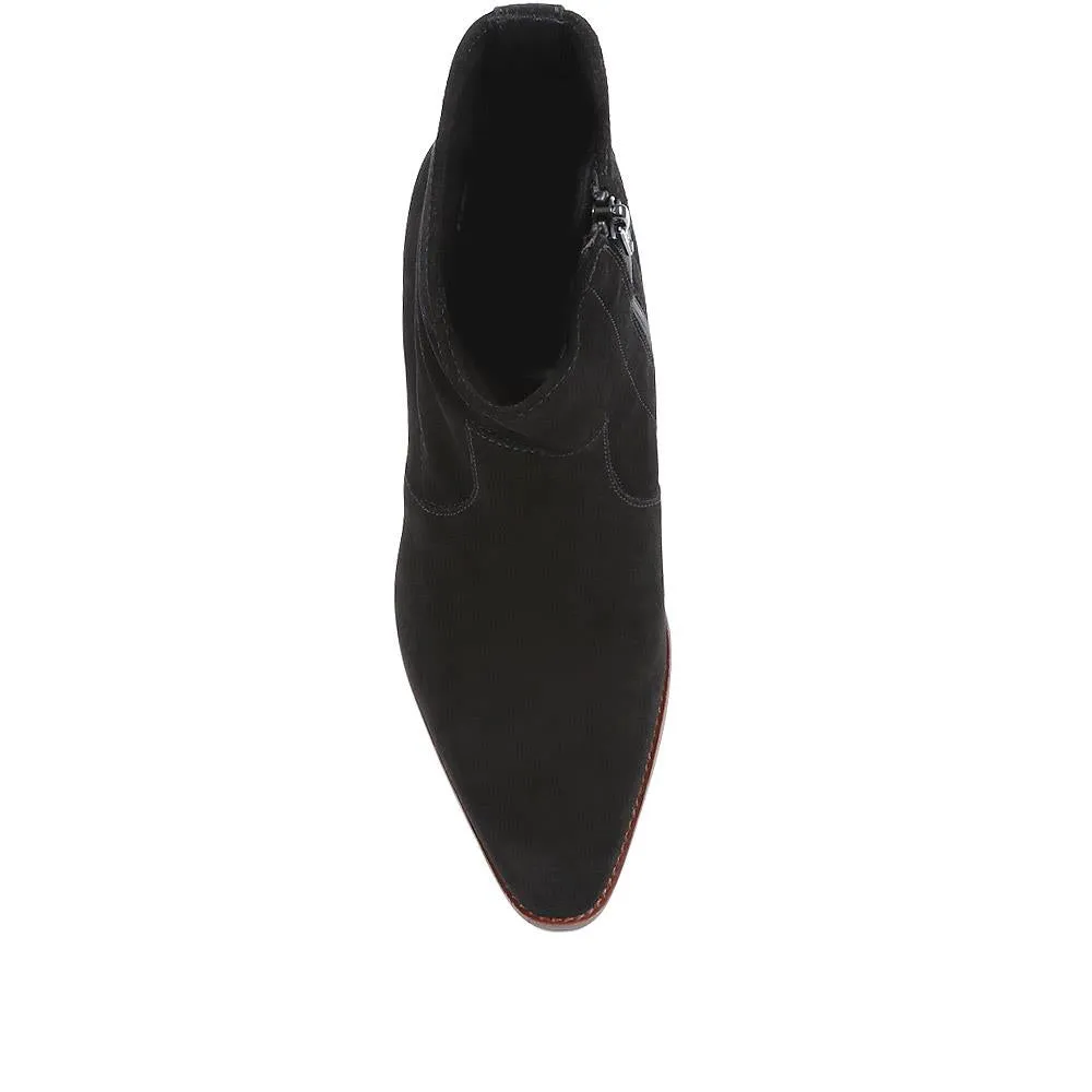 Kallie Suede Heeled Ankle Boots - KALLIE / 323 637 - Black sold by Jones Bootmaker product image thumbnail 5