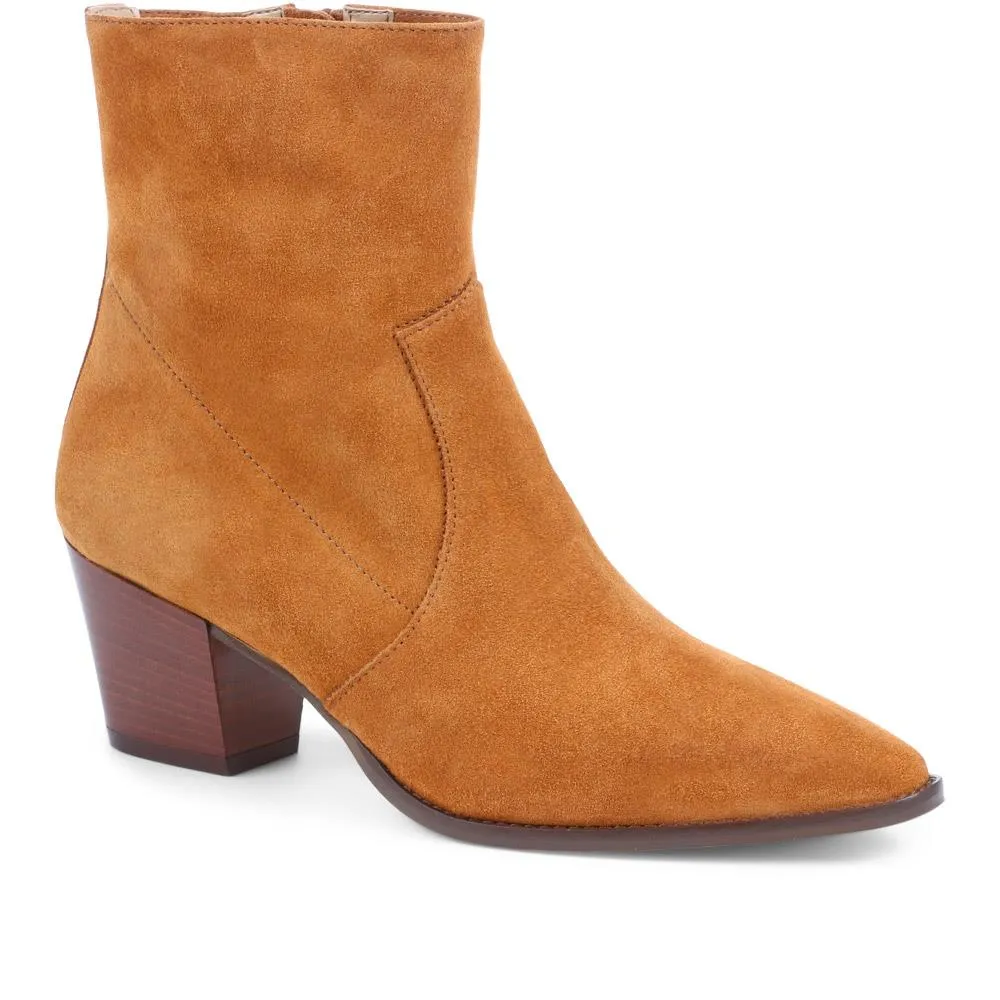 Kallie Suede Heeled Ankle Boots - KALLIE / 323 637 - Tan sold by Jones Bootmaker product image thumbnail 2
