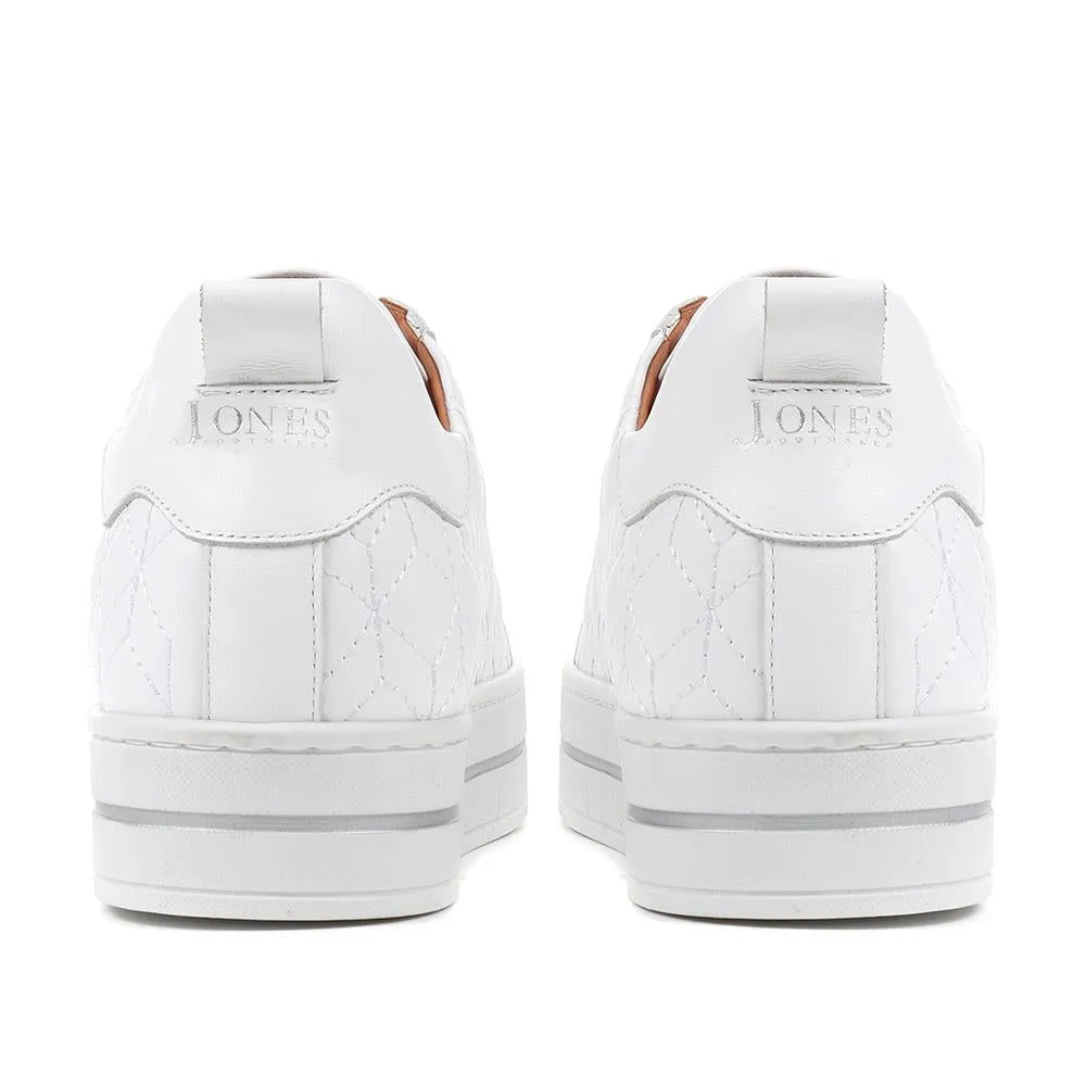 Alexandrite Leather Quilted Trainers - ALEXANDRITE / 323 645 - White sold by Jones Bootmaker product image thumbnail 3