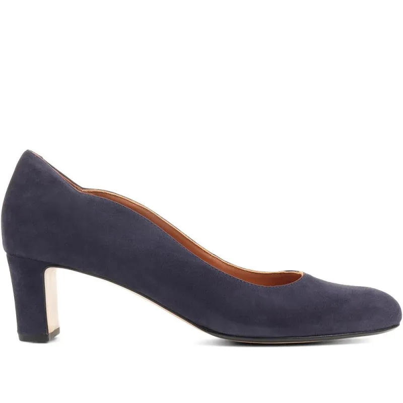 Zoey Leather Court Shoes - ZOEY / 323 597 - Navy sold by Jones Bootmaker
