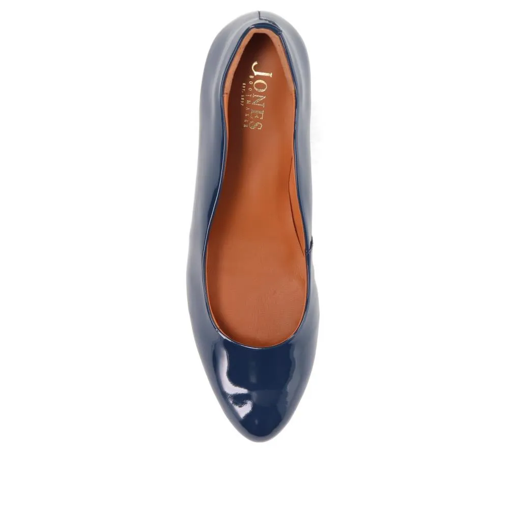 Zoey Leather Court Shoes - ZOEY / 323 597 - Navy Patent sold by Jones Bootmaker product image thumbnail 5