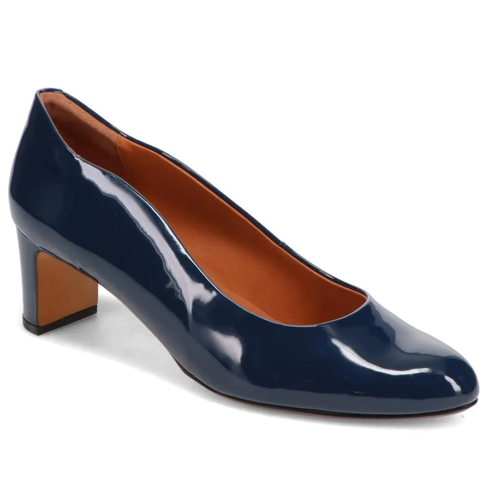 Zoey Leather Court Shoes - ZOEY / 323 597 - Navy Patent sold by Jones Bootmaker product image thumbnail 2