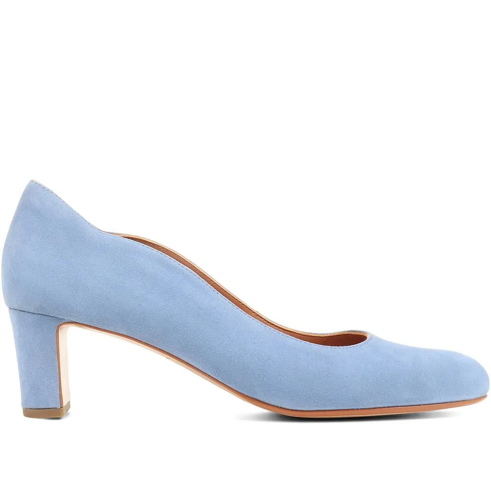 Zoey Leather Court Shoes - ZOEY / 323 597 - Powder Blue sold by Jones Bootmaker