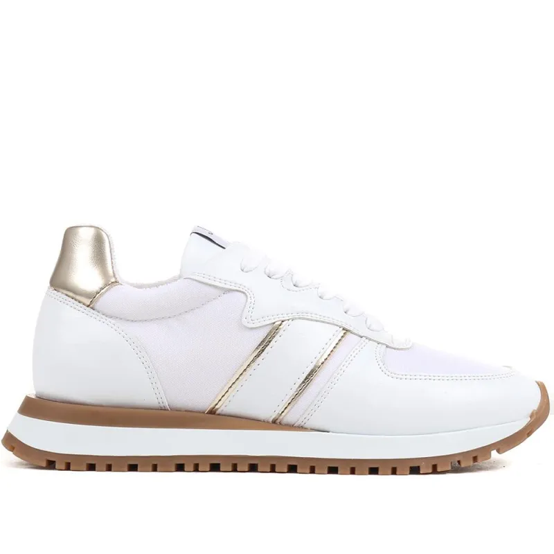 Tristana Apple Leather Trainers - TRISTANA / 323 516 - White sold by Jones Bootmaker
