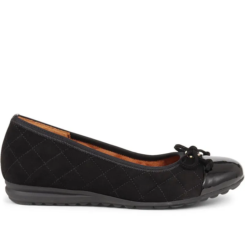 Snowdrop Slip-on Ballet Pump - GAB37515 / 323 445 - Black sold by Jones Bootmaker