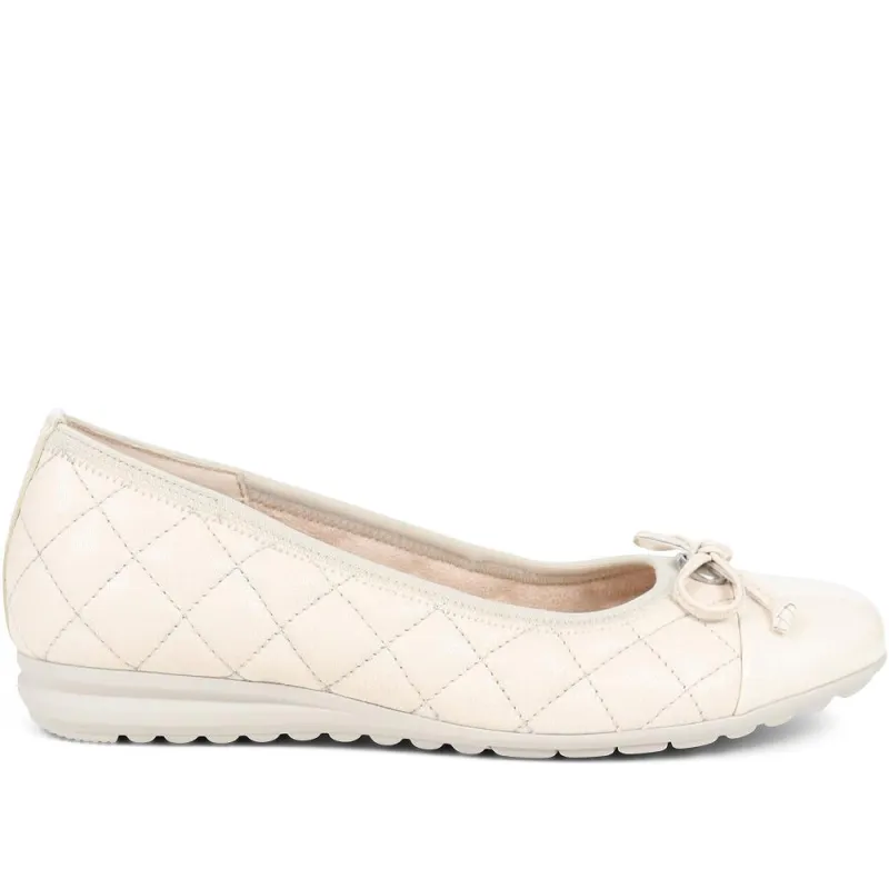 Snowdrop Slip-on Ballet Pump - GAB37515 / 323 445 - Nude sold by Jones Bootmaker