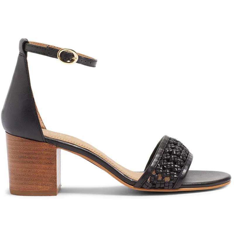 Foxglove Raffia Heels - FOXGLOVE / 323 392 - Black sold by Jones Bootmaker