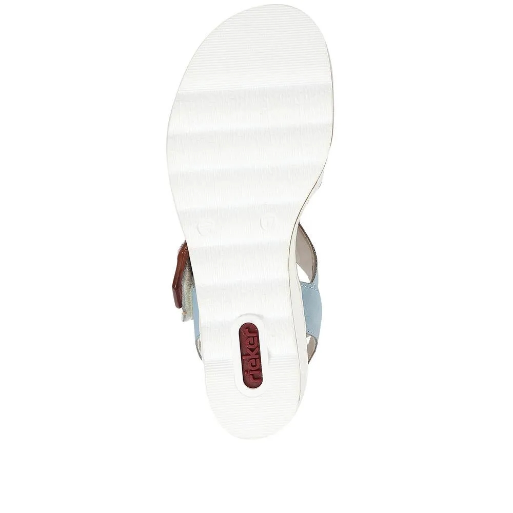 Dual-Fitting Wedge Sandals - RKR33521 / 319 715 - White-Blue sold by Jones Bootmaker product image thumbnail 5