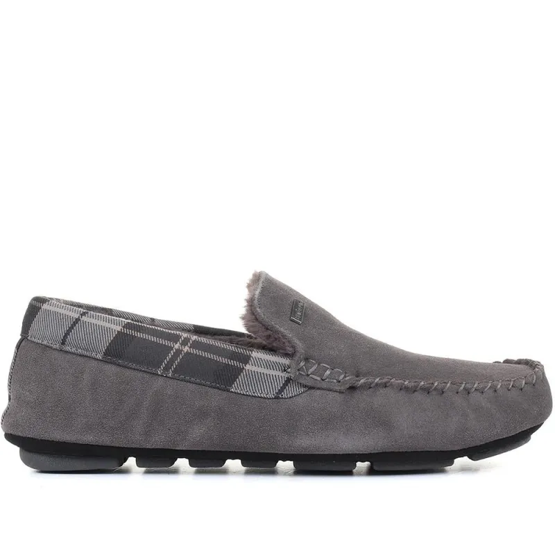 Monty House Slippers - BARBR28506 / 313 954 - Charcoal sold by Jones Bootmaker