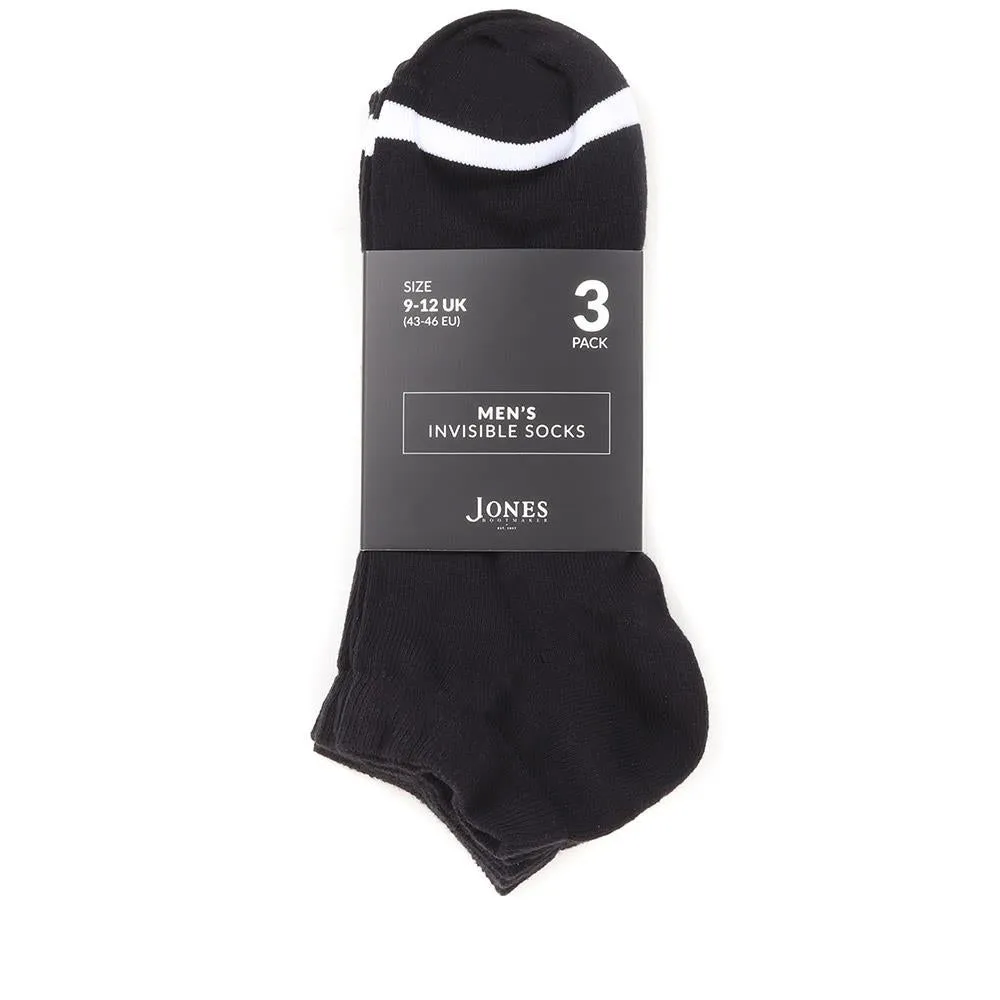 3 Pack Cotton Ankle Socks - EKIN36504 / 323 137 - Black-White sold by Jones Bootmaker product image thumbnail 2