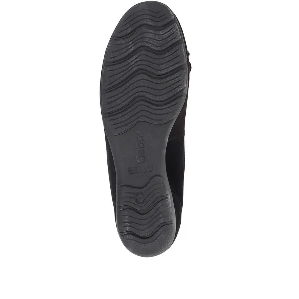 Ring Leather Ballet Pumps - GAB36539 / 323 033 - Black Suede sold by Jones Bootmaker product image thumbnail 5