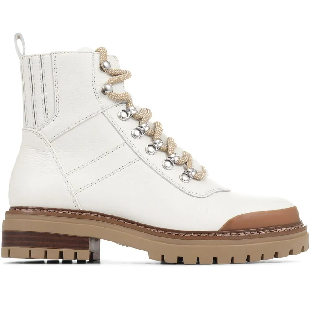 Susanna Leather Hiker Boots - SUSANNA / 322 841 - White sold by Jones Bootmaker