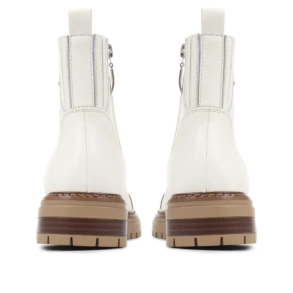 Susanna Leather Hiker Boots - SUSANNA / 322 841 - White sold by Jones Bootmaker product image thumbnail 3