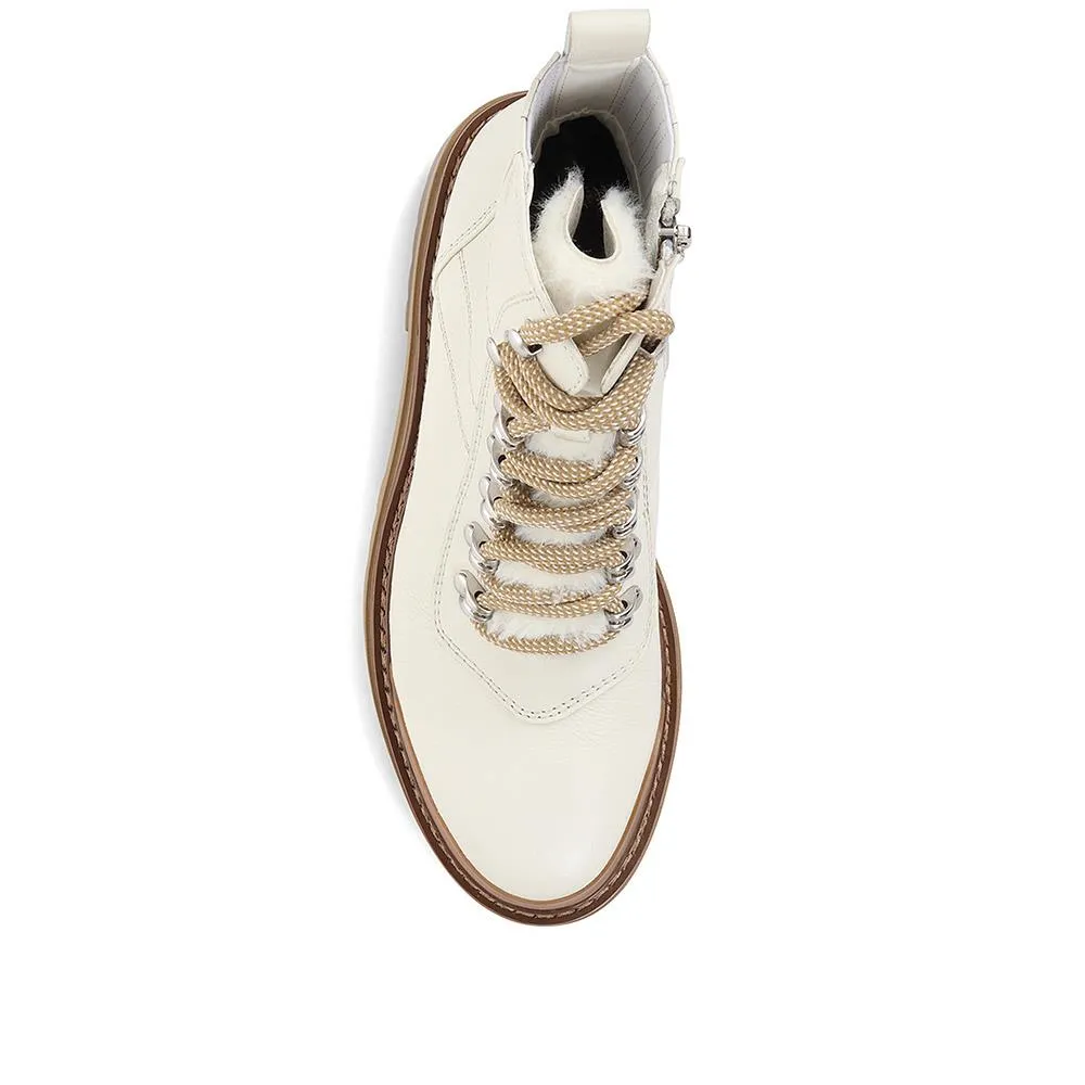 Susanna Leather Hiker Boots - SUSANNA / 322 841 - White sold by Jones Bootmaker product image thumbnail 4