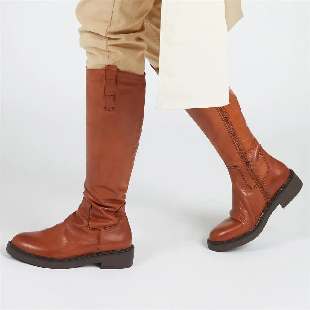 Sebastiana Leather Knee High Boots - SEBASTIANA / 322 840 - Tan sold by Jones Bootmaker product image thumbnail 5