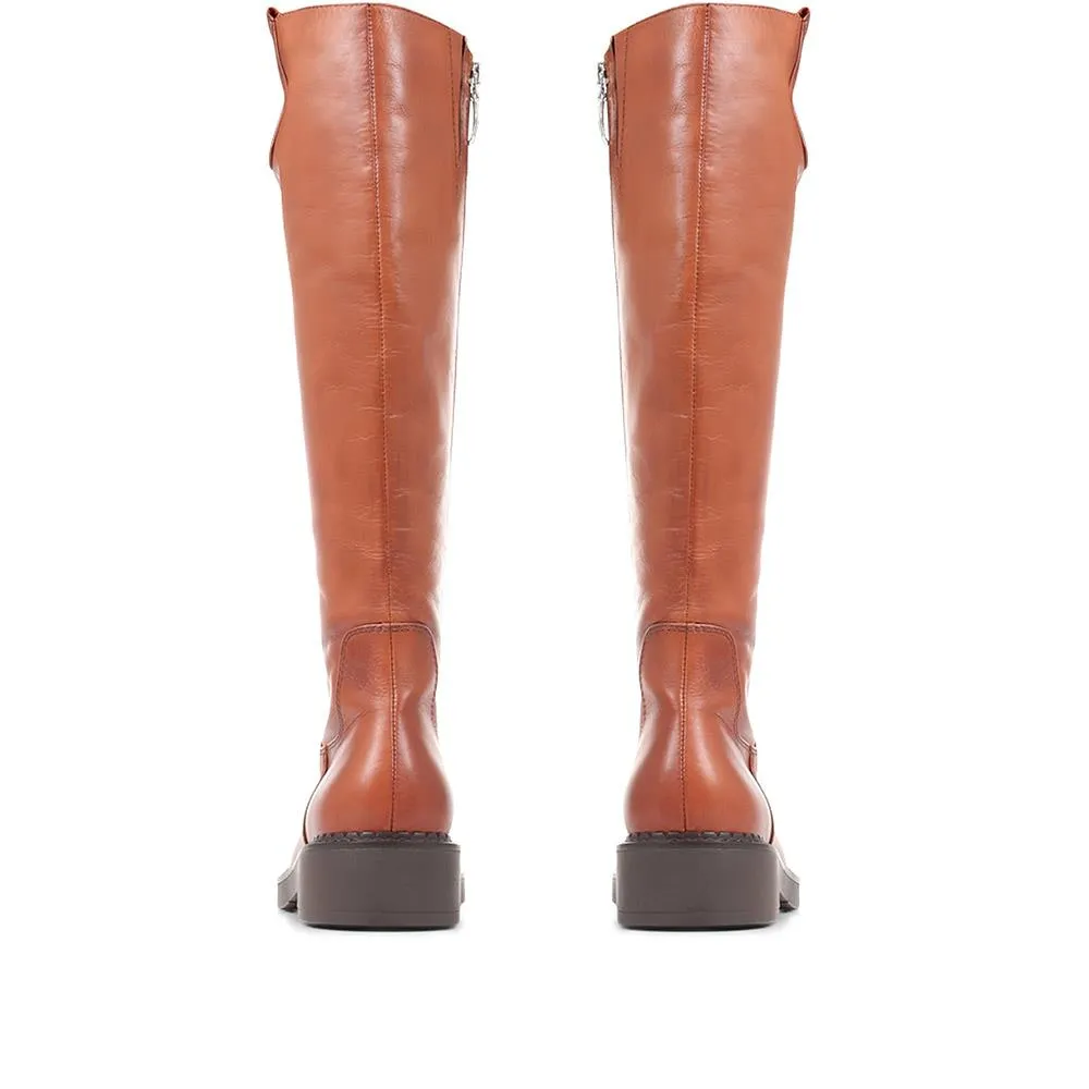 Sebastiana Leather Knee High Boots - SEBASTIANA / 322 840 - Tan sold by Jones Bootmaker product image thumbnail 3