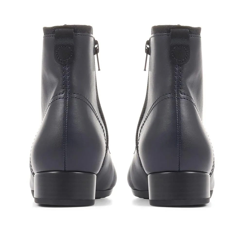 Boat Block-Heeled Ankle Boots - GAB36532 / 322 830 - Navy sold by Jones Bootmaker product image thumbnail 3