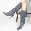 Luz Stiletto Knee High Boots - LUZ / 322 778 - Grey sold by Jones Bootmaker