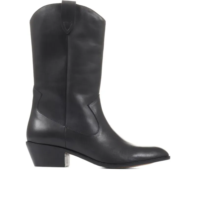 Lala Leather Western Boots - LALA / 322 779 - Black sold by Jones Bootmaker