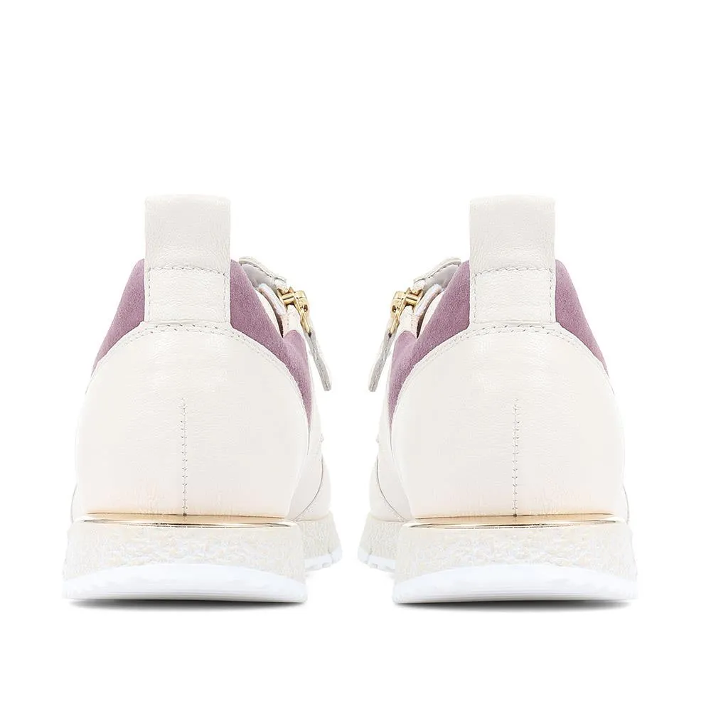 Wednesday Leather Trainers - GAB36517 / 322 683 - White-Purple sold by Jones Bootmaker product image thumbnail 3