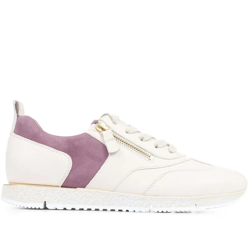 Wednesday Leather Trainers - GAB36517 / 322 683 - White-Purple sold by Jones Bootmaker