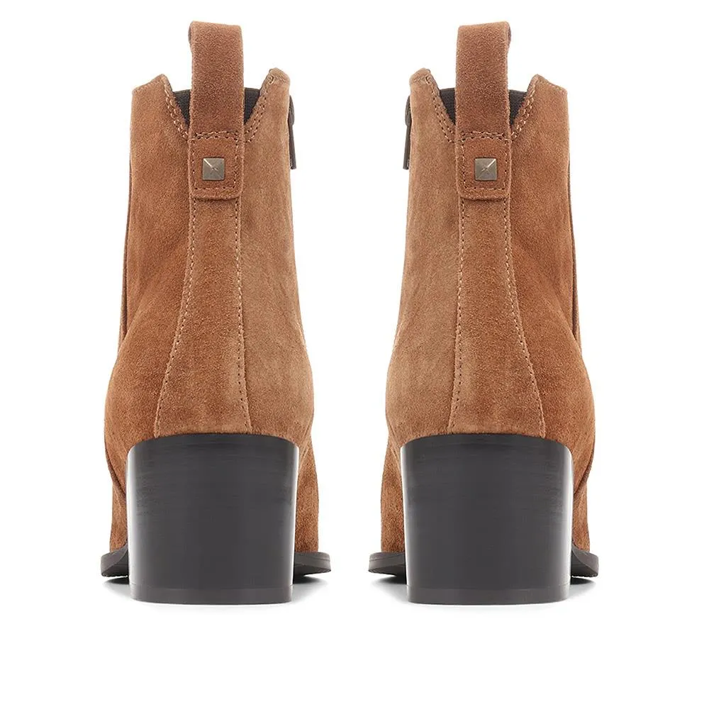 Caileigh Suede Western Boots - CAILEIGH / 322 541 - Cognac Suede sold by Jones Bootmaker product image thumbnail 3