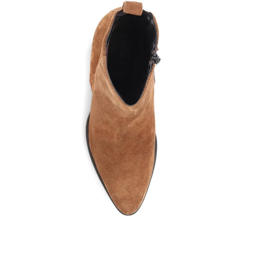 Caileigh Suede Western Boots - CAILEIGH / 322 541 - Cognac Suede sold by Jones Bootmaker product image thumbnail 4