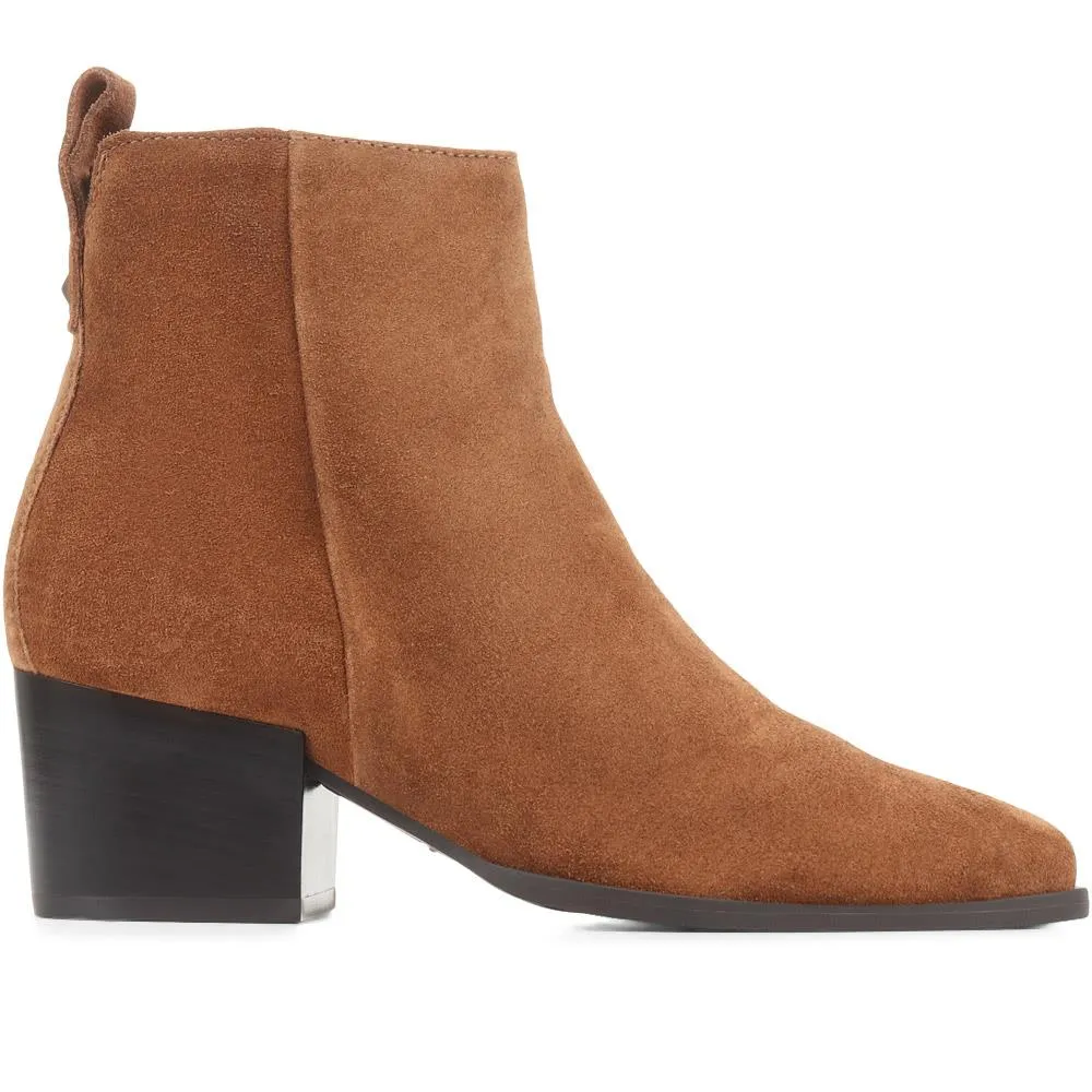 Caileigh Suede Western Boots - CAILEIGH / 322 541 - Cognac Suede sold by Jones Bootmaker