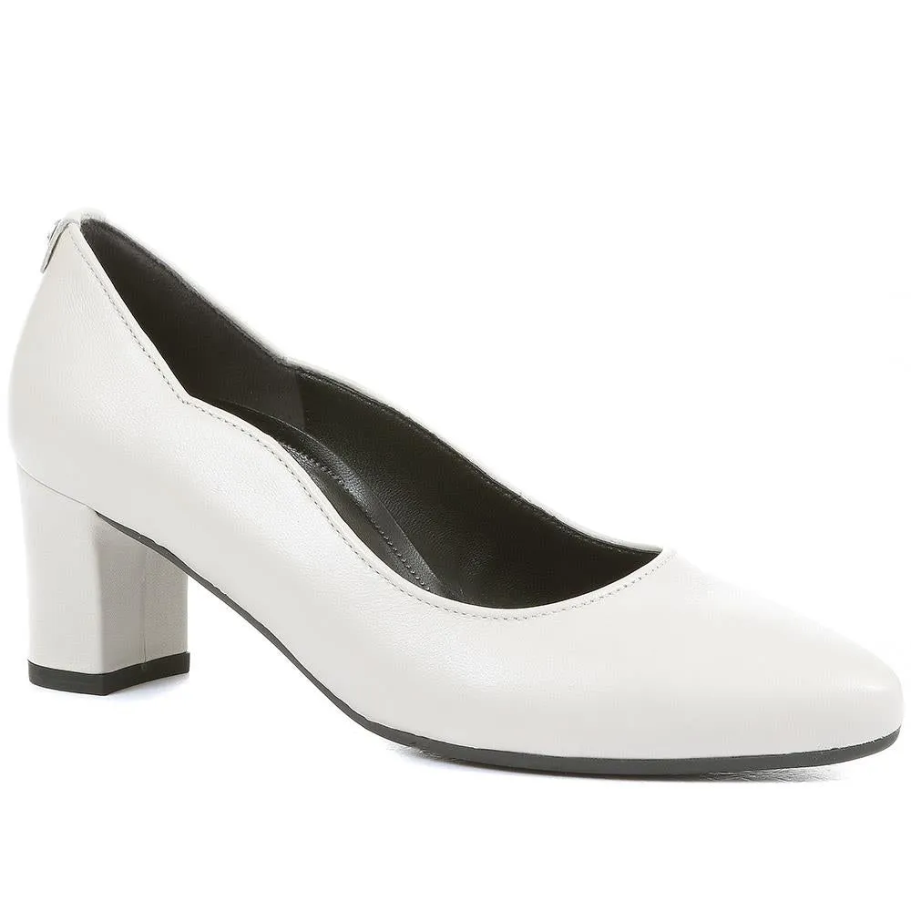 Tanfield Heeled Court Shoes - GAB35544 / 322 514 - White sold by Jones Bootmaker product image thumbnail 2