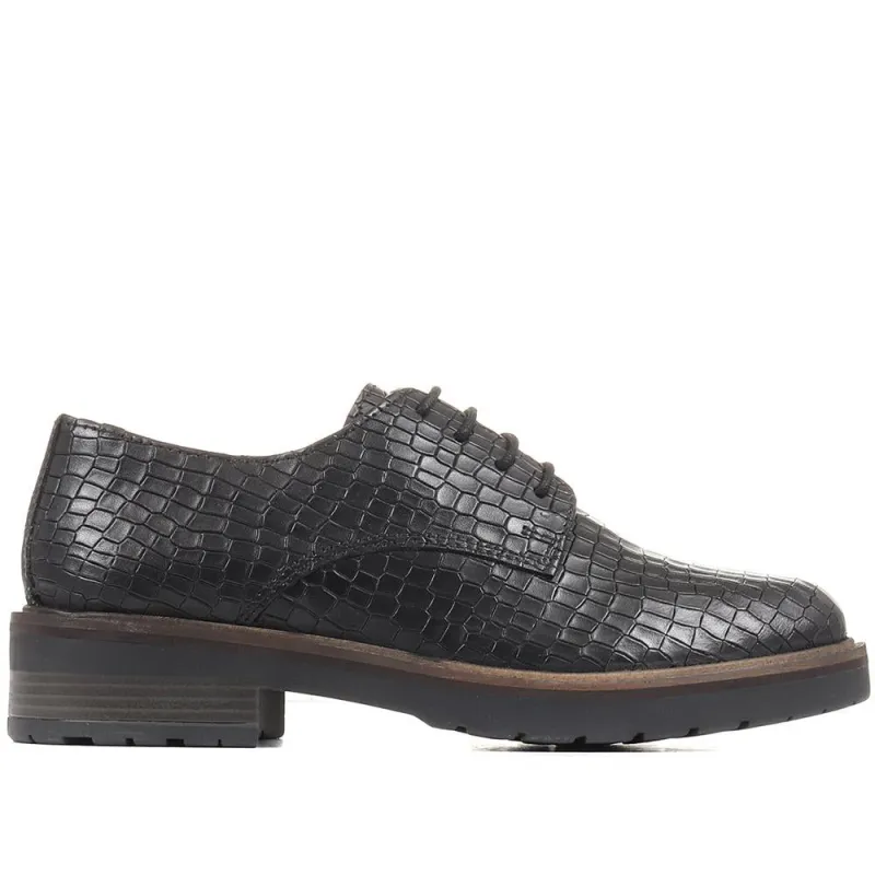 Mimi Smart Lace-Up Shoes - MIMI / 322 404 - Black Croc sold by Jones Bootmaker