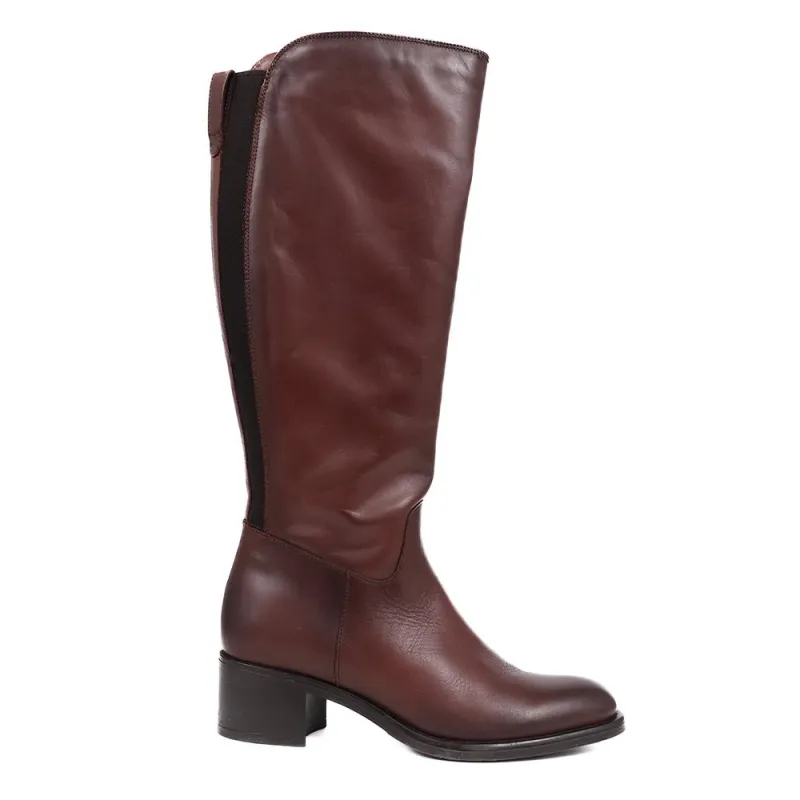 Donatella Knee High Leather Boots - DONATELLA / 322 367 - Brown sold by Jones Bootmaker