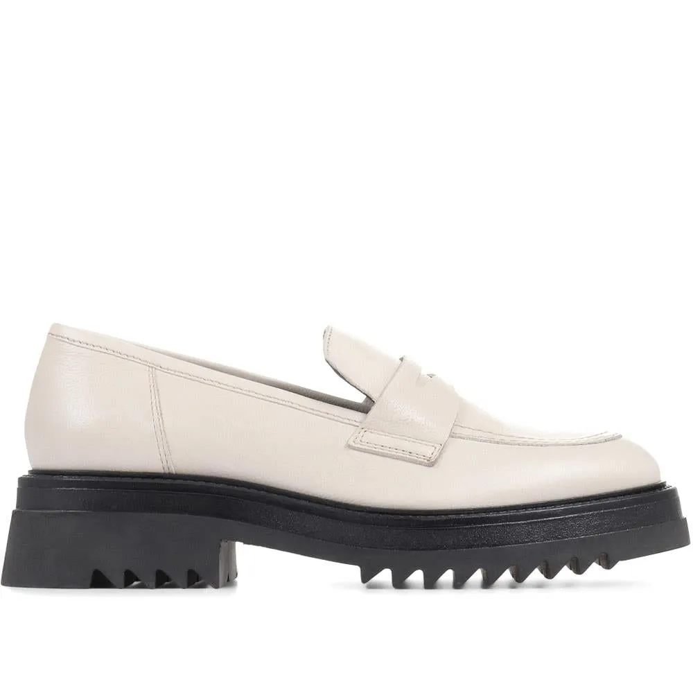 Darra Chunky Penny Loafers - DARRA / 322 366 - Off White sold by Jones Bootmaker