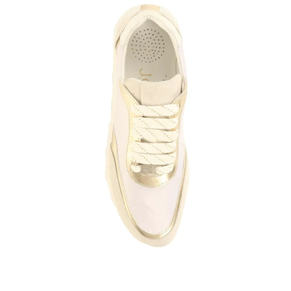 Ellisa Lace-Up Trainers - ELLISA / 322 290 - White-Gold sold by Jones Bootmaker product image thumbnail 4