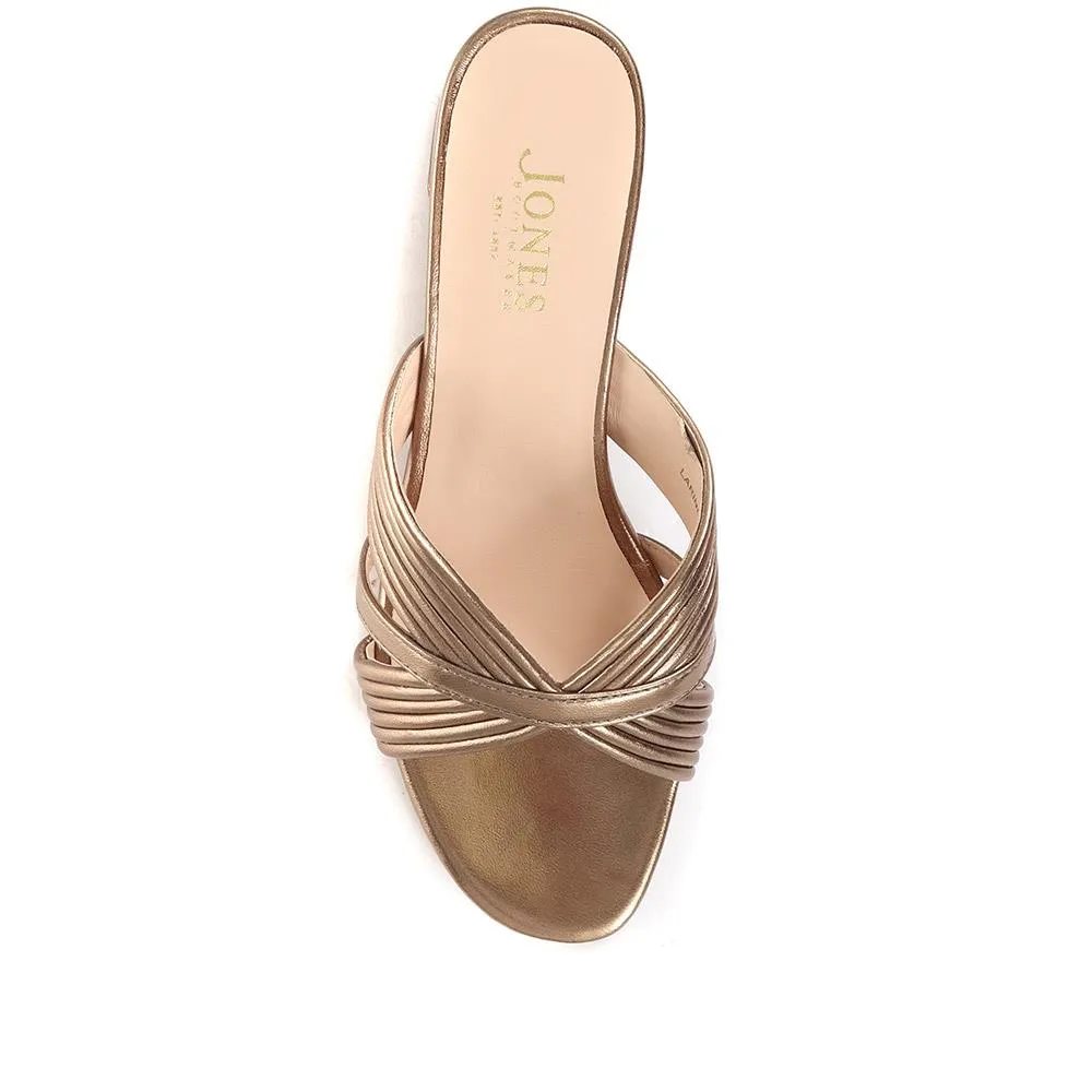 Larinda Block Heel leather Mules - LARINDA / 322 281 - Bronze sold by Jones Bootmaker product image thumbnail 4