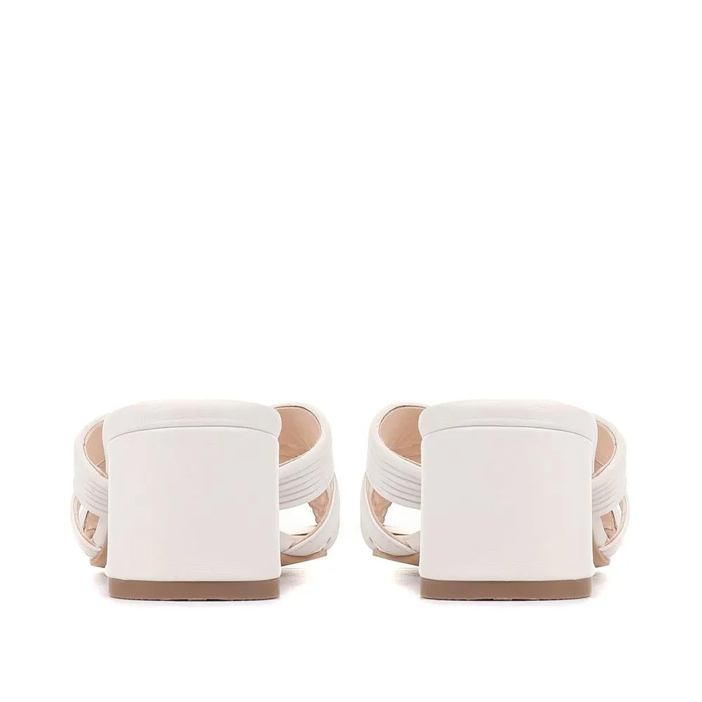 Larinda Block Heel leather Mules - LARINDA / 322 281 - Off White sold by Jones Bootmaker product image thumbnail 3