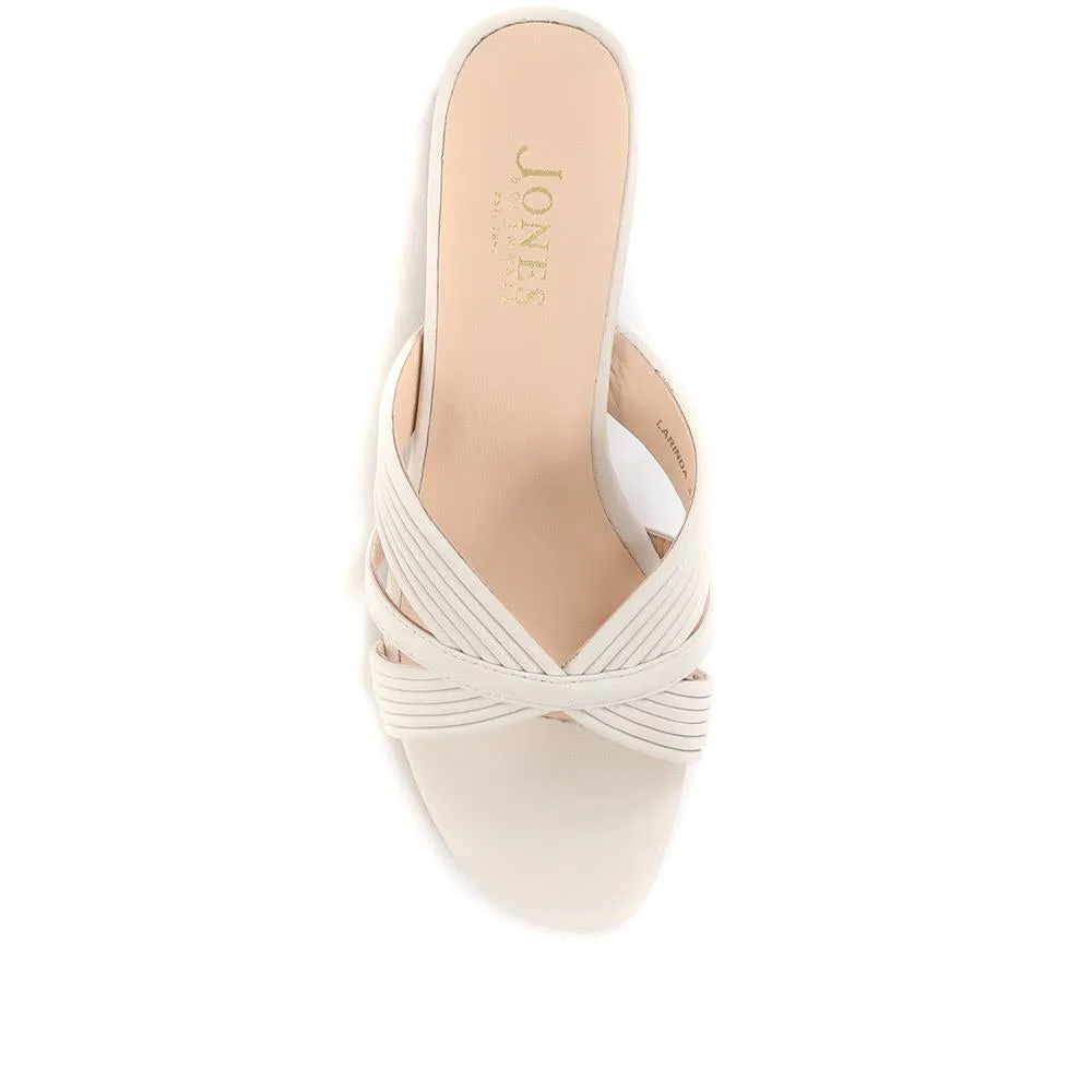 Larinda Block Heel leather Mules - LARINDA / 322 281 - Off White sold by Jones Bootmaker product image thumbnail 4