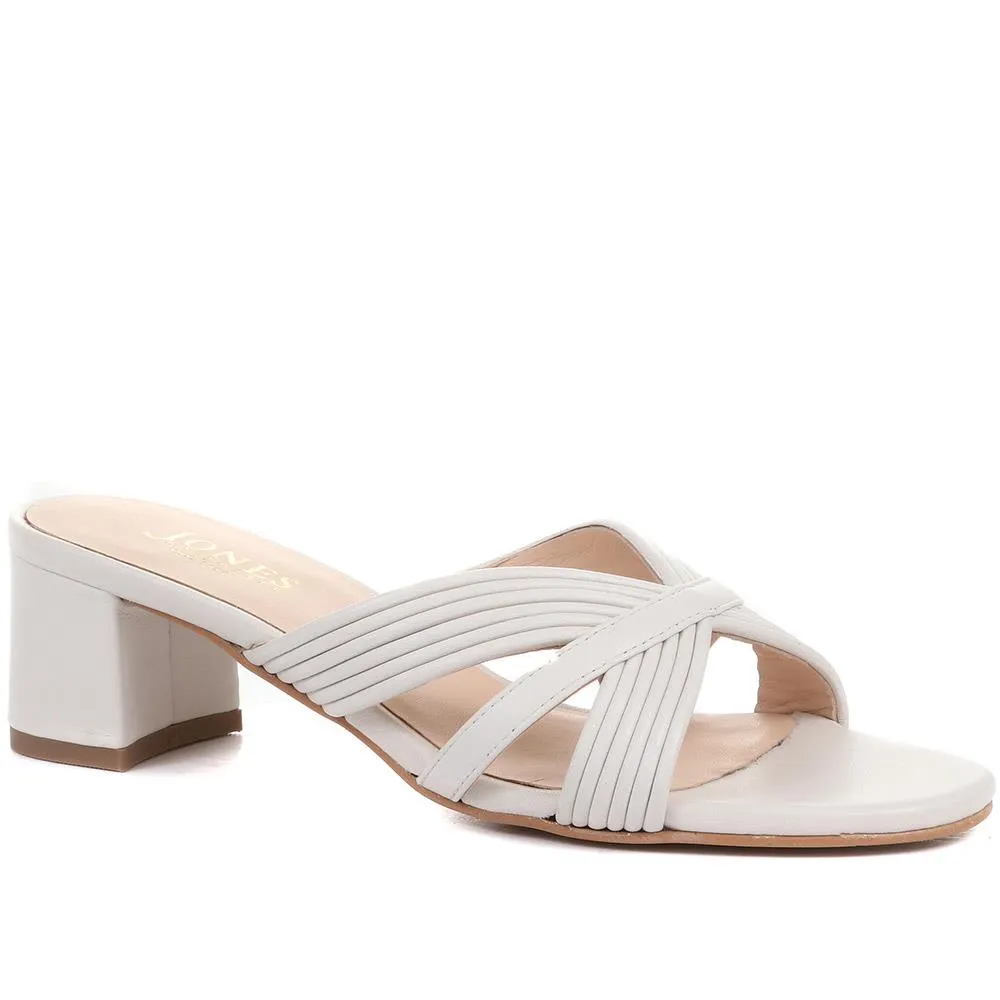 Larinda Block Heel leather Mules - LARINDA / 322 281 - Off White sold by Jones Bootmaker product image thumbnail 2