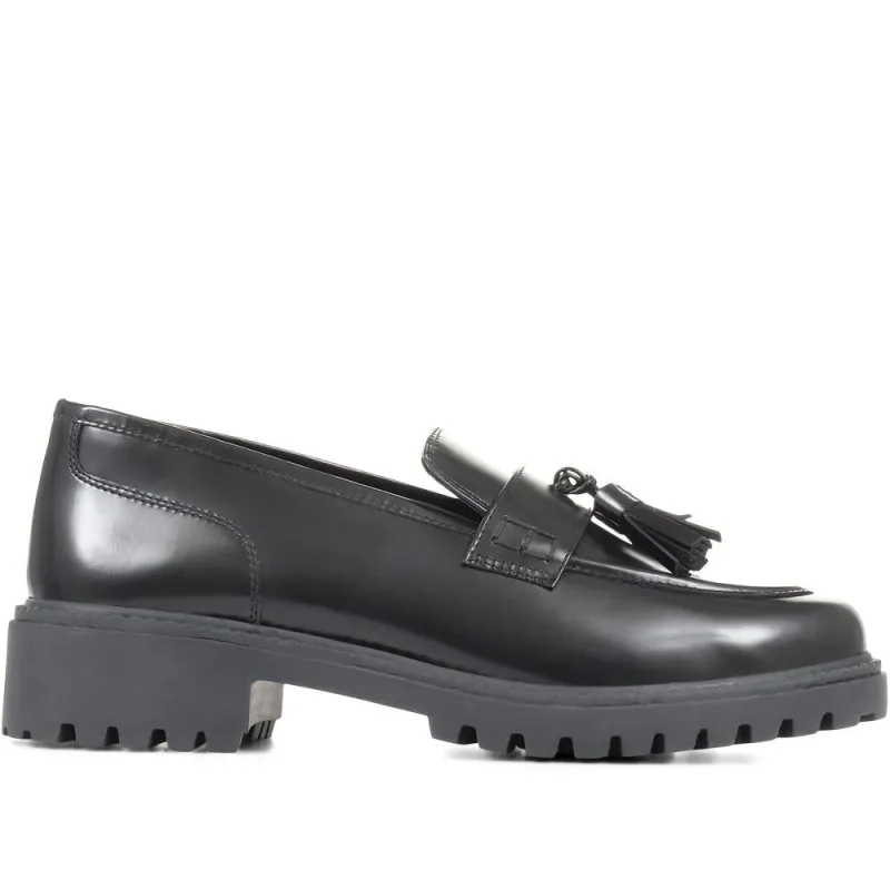 Love Chunky Leather Loafers - LOVE / 322 266 - Black sold by Jones Bootmaker