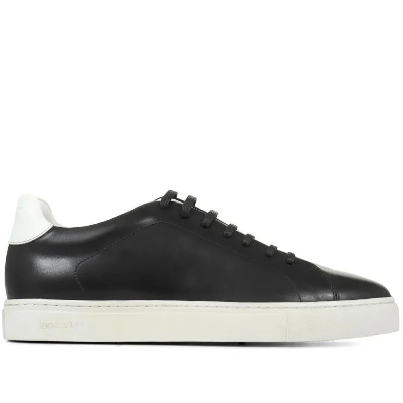 Singapore Leather Lace-Up Trainers - SINGAPORE / 322 065 - Black sold by Jones Bootmaker