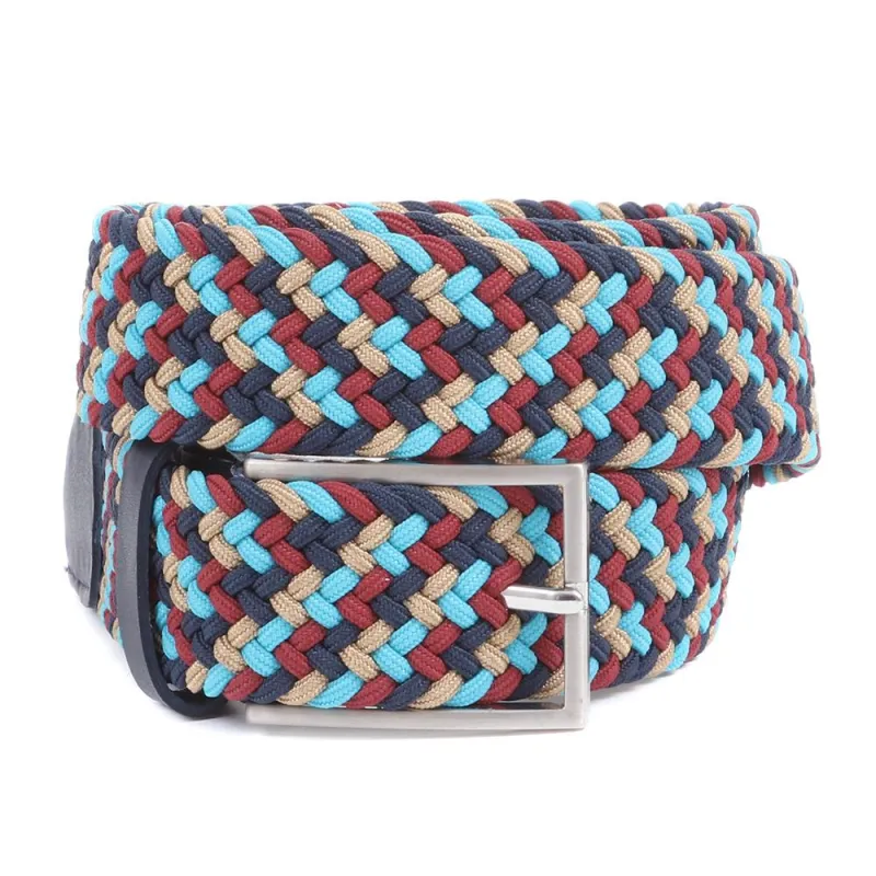Upton Park Men's Braided Belt - UPTONPARK / 321 983 - Navy Multi sold by Jones Bootmaker