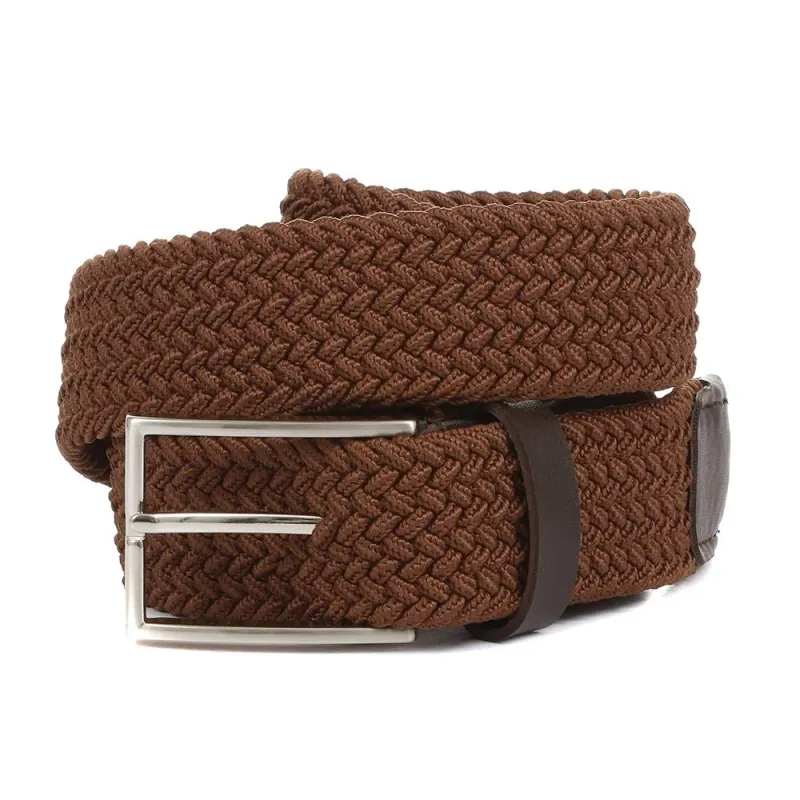 Upton Park Men's Braided Belt - UPTONPARK / 321 983 - Brown sold by Jones Bootmaker