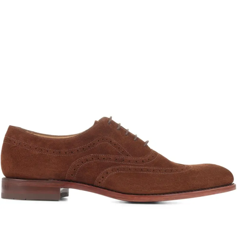 Texas Goodyear Welted Leather Brogues - LOA35501 / 321 887 - Brown Suede sold by Jones Bootmaker