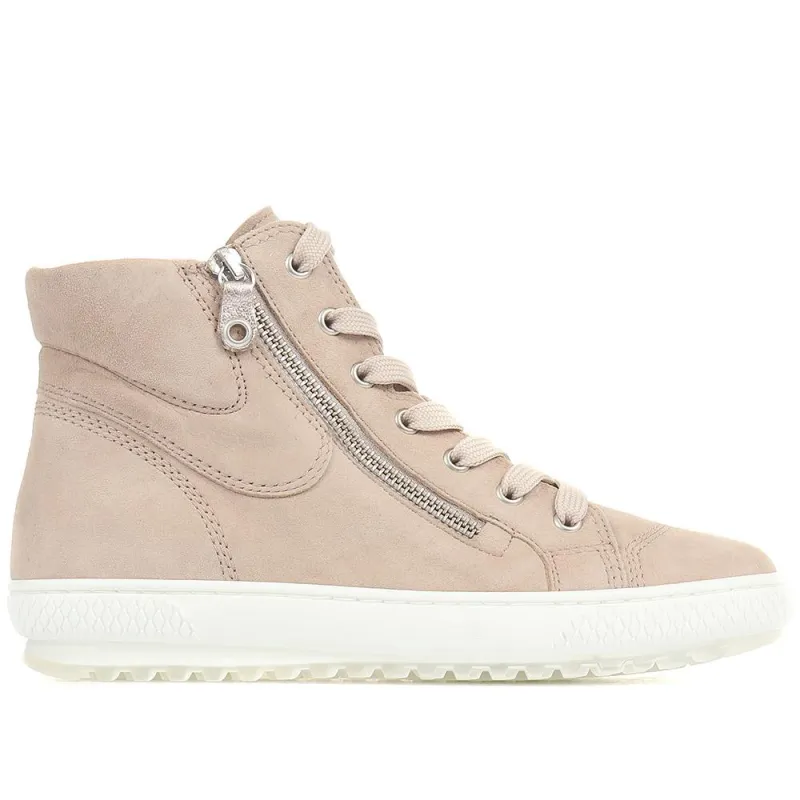 Bulner Suede High-Top Trainers - GAB35514 / 321 584 - Sand Suede sold by Jones Bootmaker