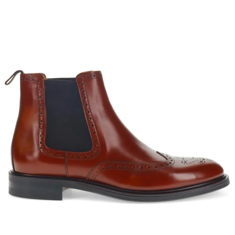 Chigwell Leather Chelsea Boots - CHIGWELL / 321 130 - Walnut sold by Jones Bootmaker