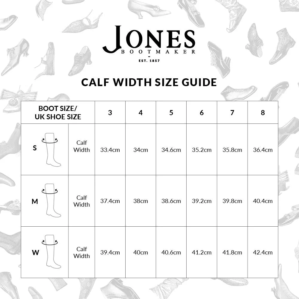 Phoebe Wide Calf Fit Leather Knee Boots - PHOEBEW / 320 896 - Black sold by Jones Bootmaker product image thumbnail 5