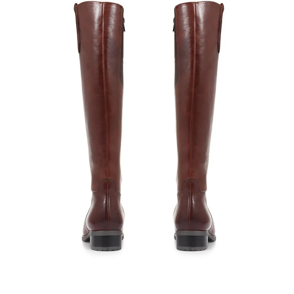 Cinzia Leather Riding Boots - CINZIA / 320 543 - Cognac sold by Jones Bootmaker product image thumbnail 3