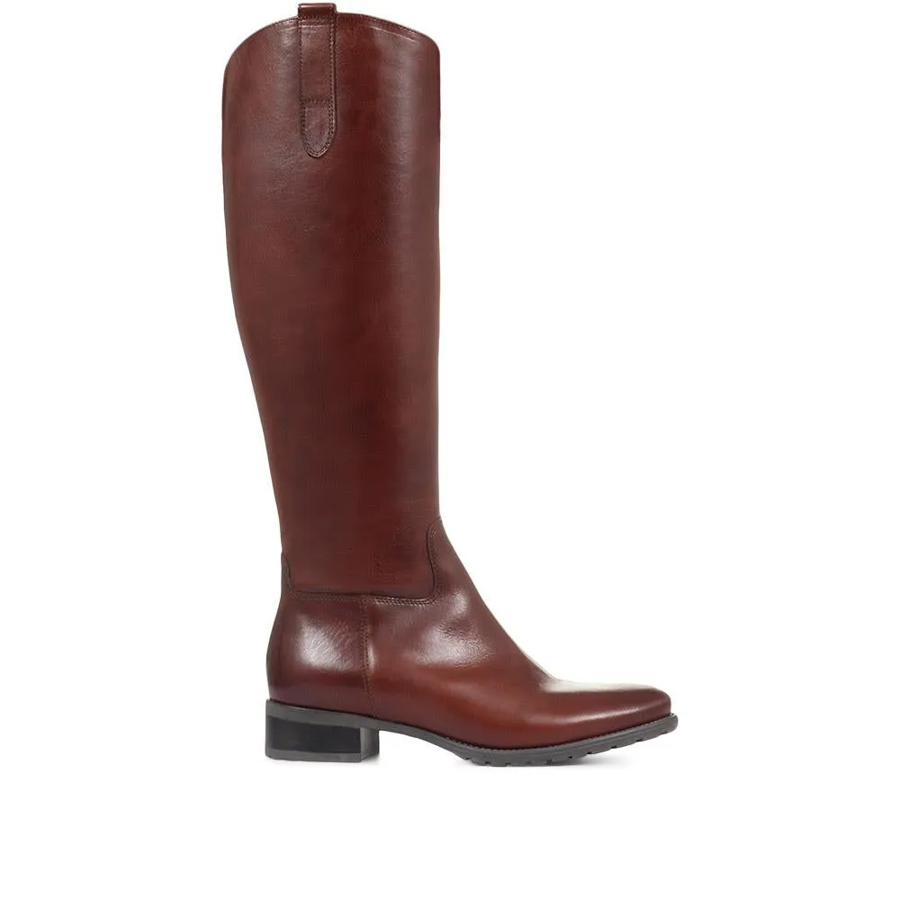 Cinzia Leather Riding Boots - CINZIA / 320 543 - Cognac sold by Jones Bootmaker
